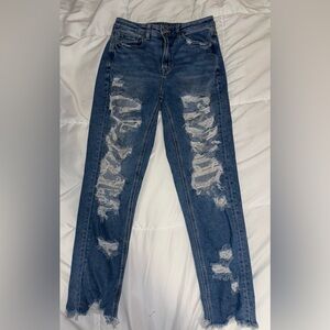 Distressed Blue Jeans for Women